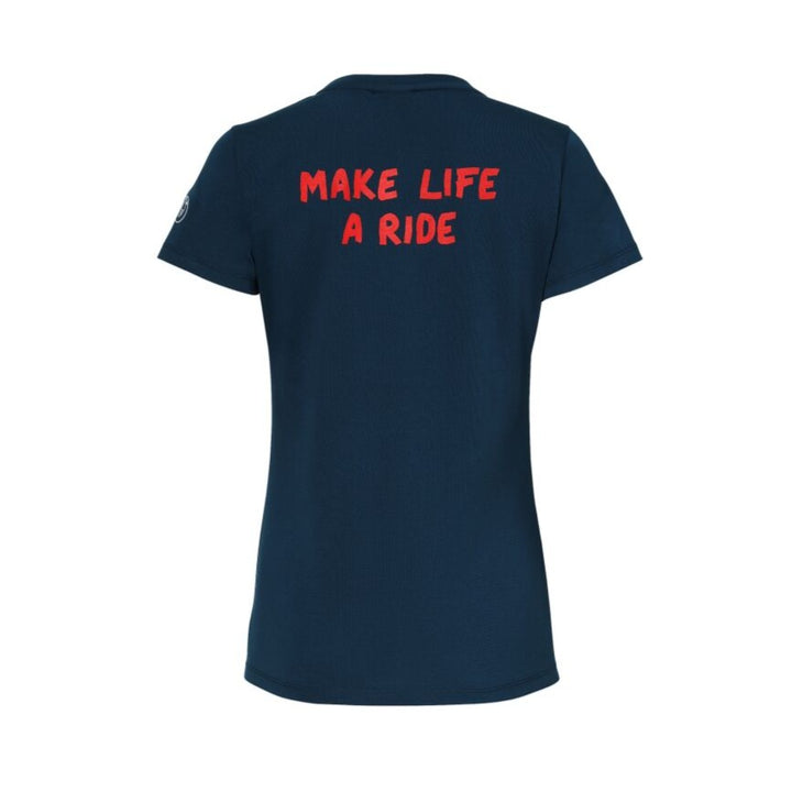 T-shirt Make Life A Ride Dames Blauw - BMW Motorrad Webshop